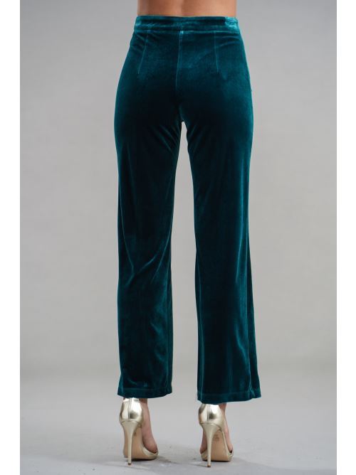 Pantalone in velluto liscio Nualy | I25N5403VERDE BOSCO